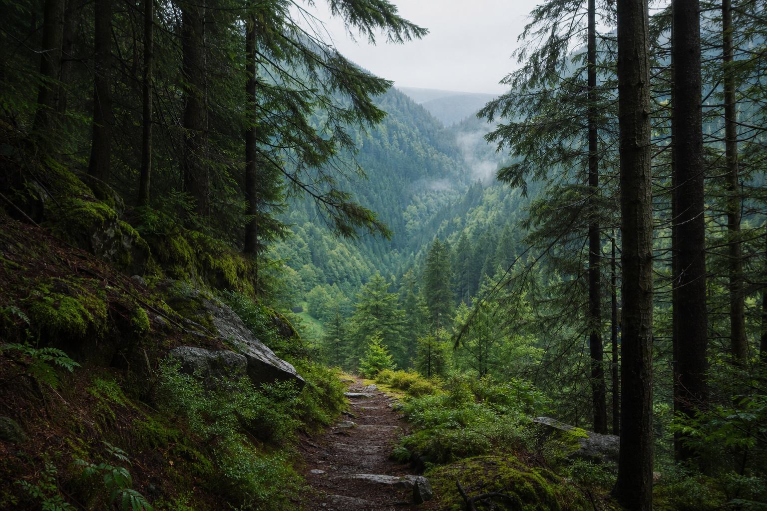 Schwarzwaldhänge im weichen Morgenlicht
